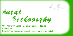 antal vitkovszky business card